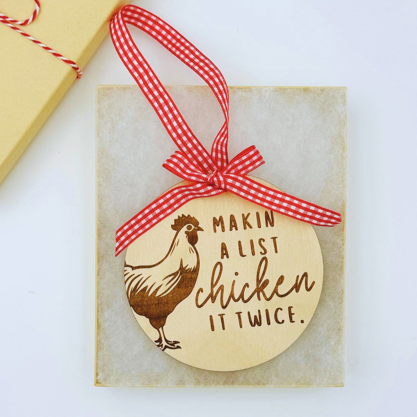 Chicken It Twice Ornament