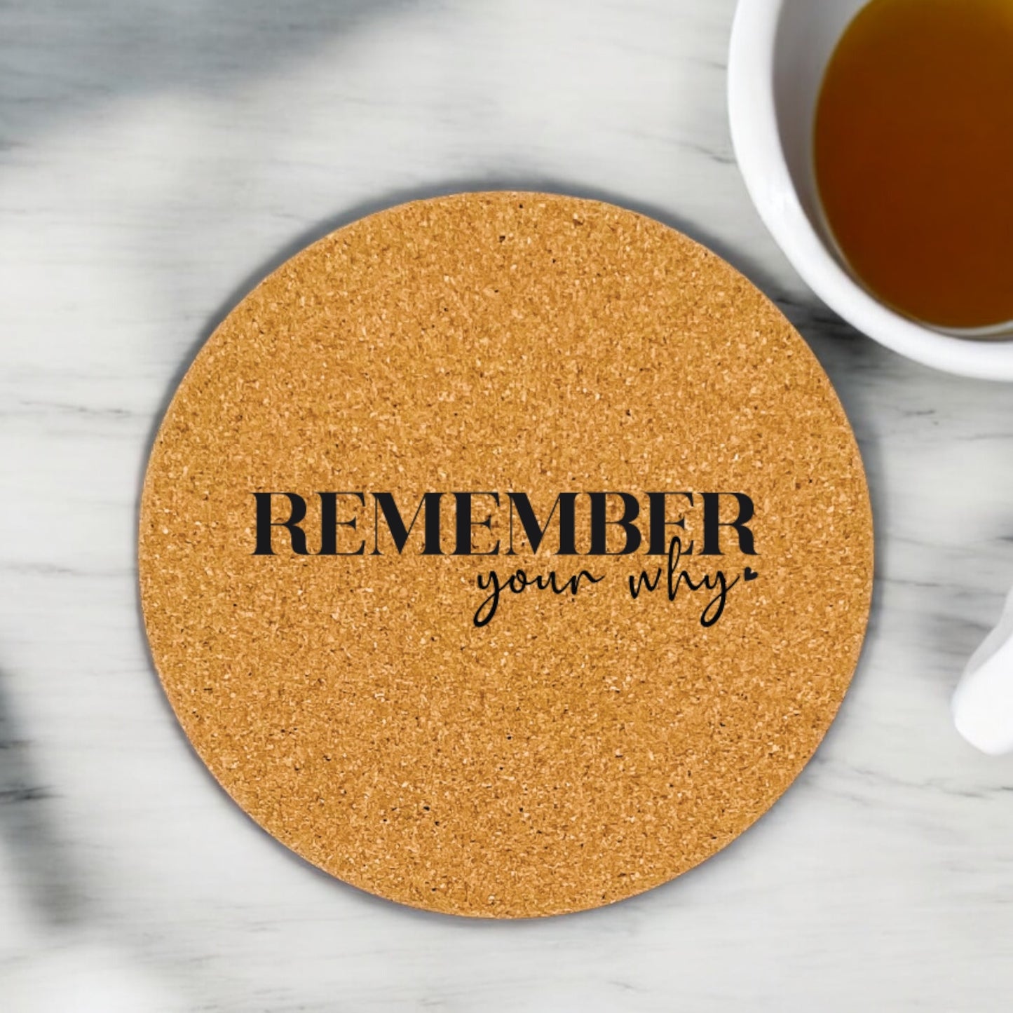Remember UR WHY Coaster Collection – 4 Pieces, Multiple Materials