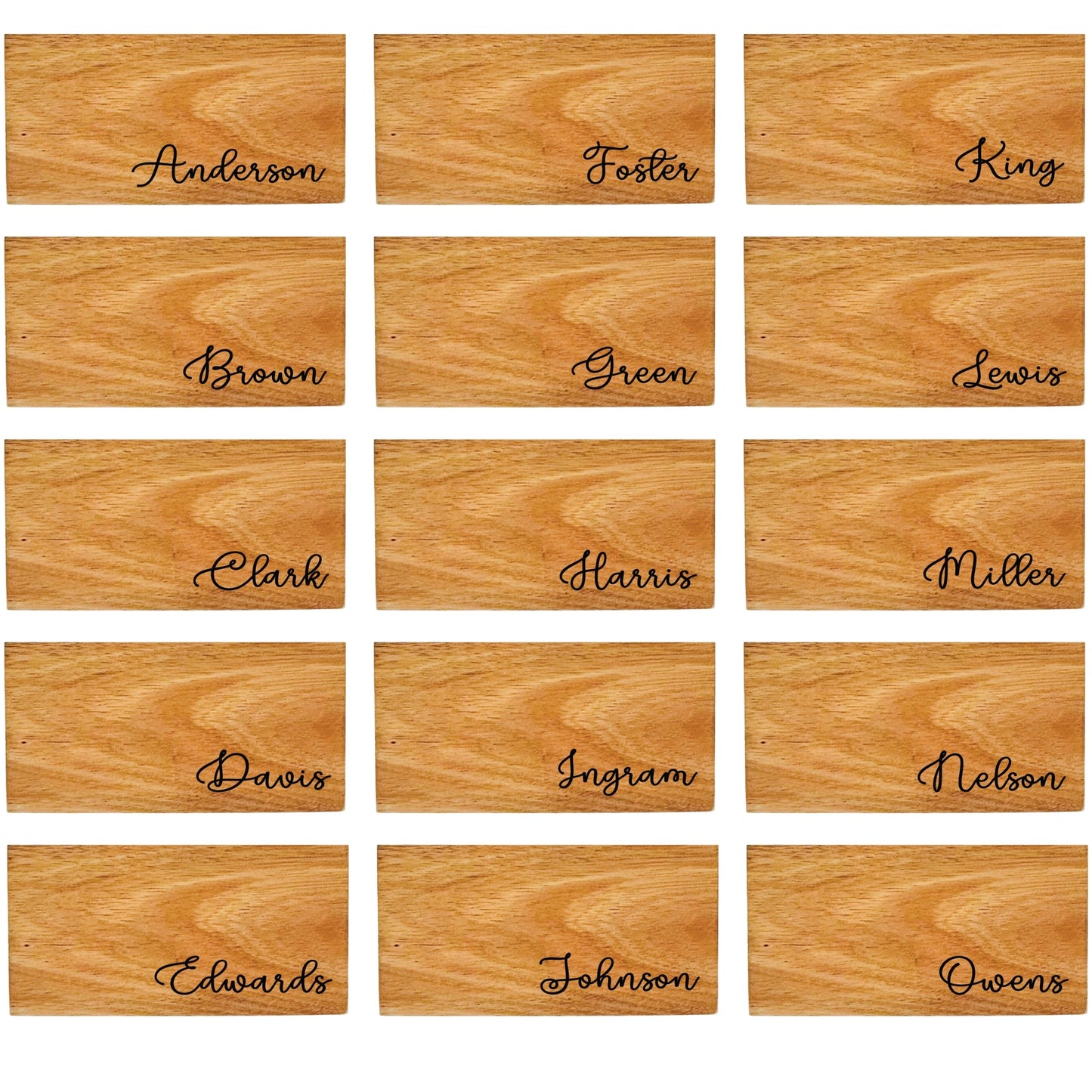 Family Name Marble & Wood Coaster Collection – 4 Pieces with Holder