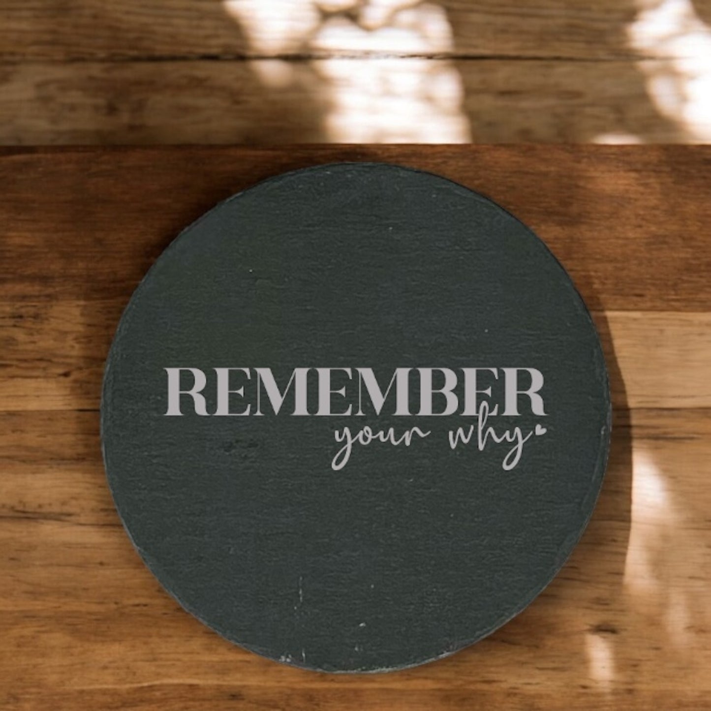 Remember UR WHY Coaster Collection – 4 Pieces, Multiple Materials
