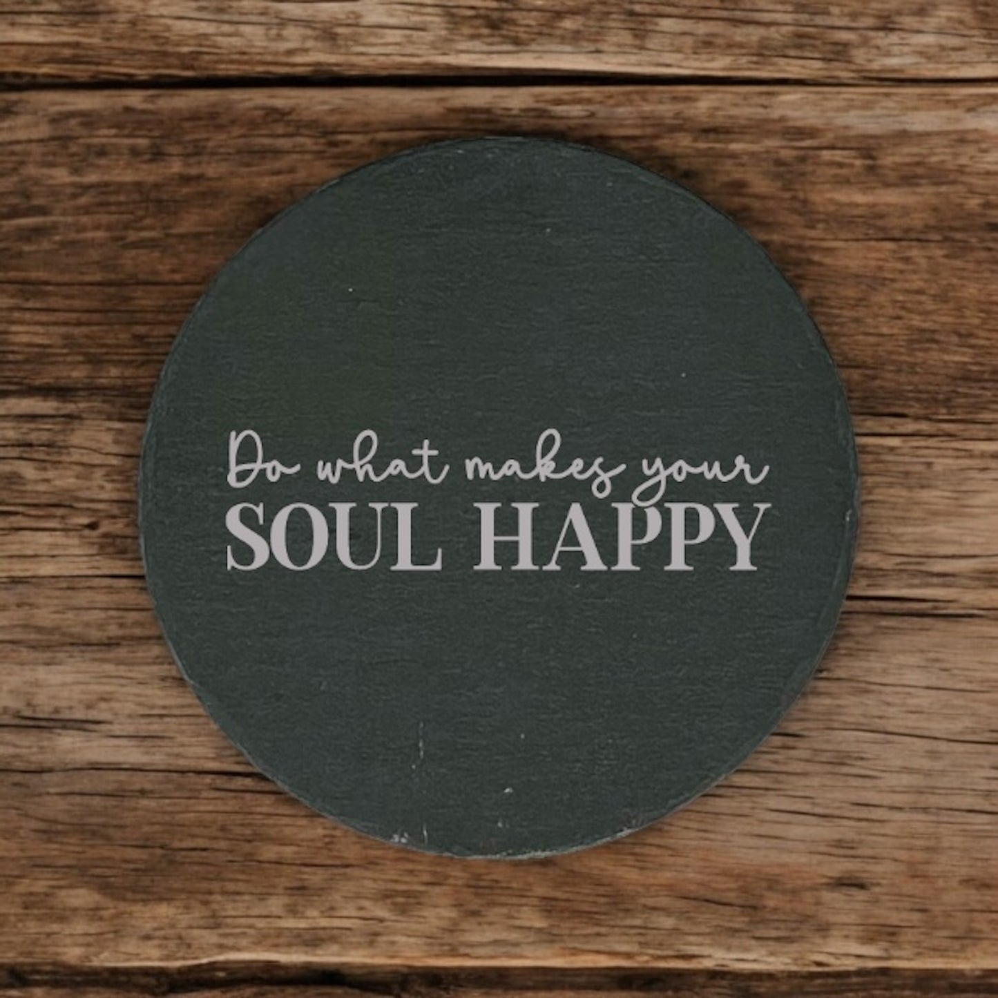 Happy Soul Coaster Collection – 4 Pieces, Multiple Materials
