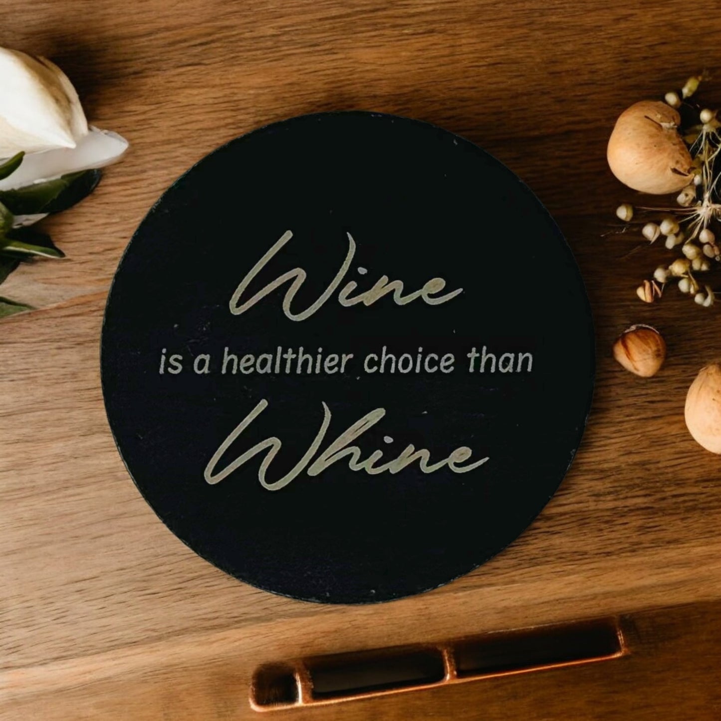 Healthier Choice Wine Coaster Collection – 4 Pieces, Multiple Material