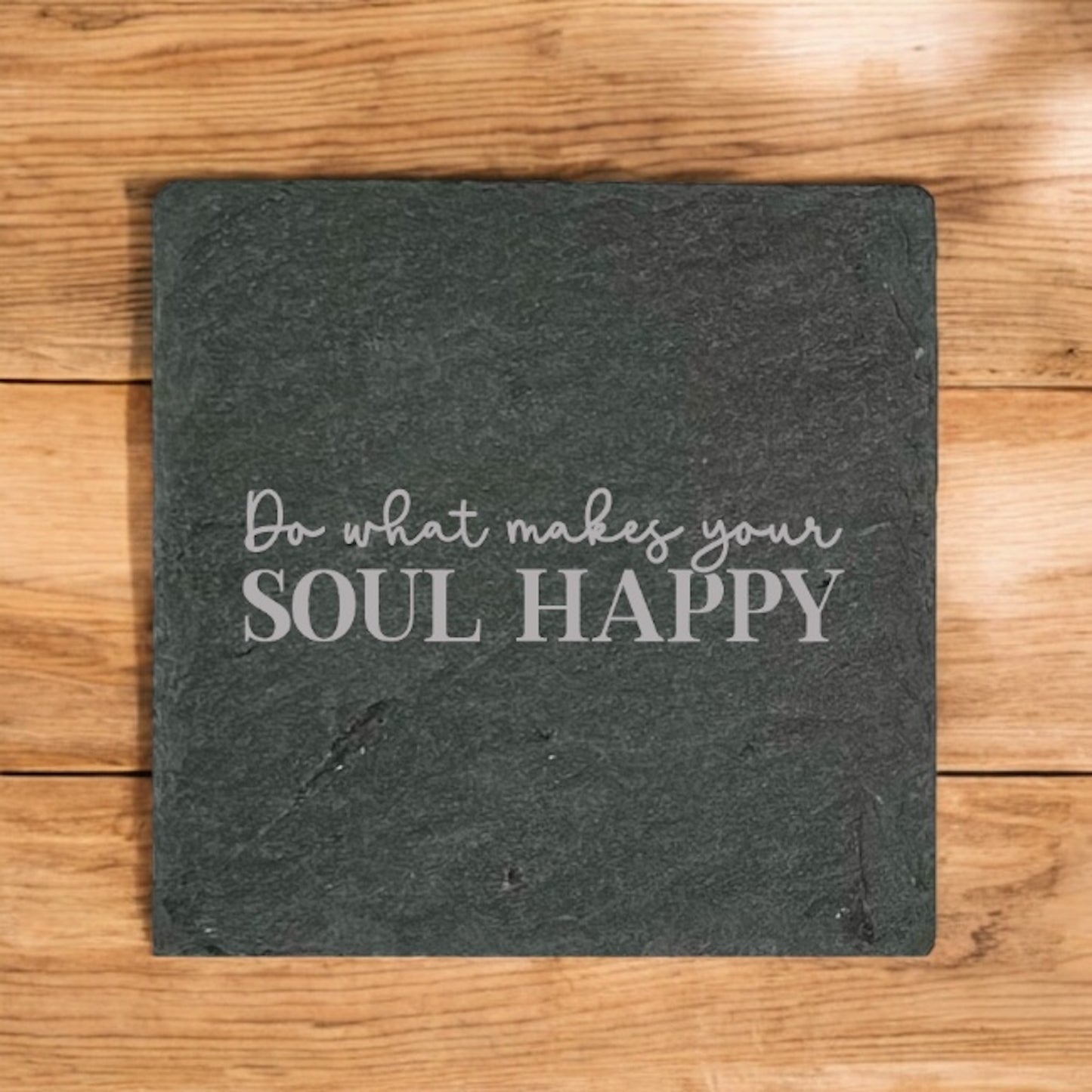 Happy Soul Coaster Collection – 4 Pieces, Multiple Materials