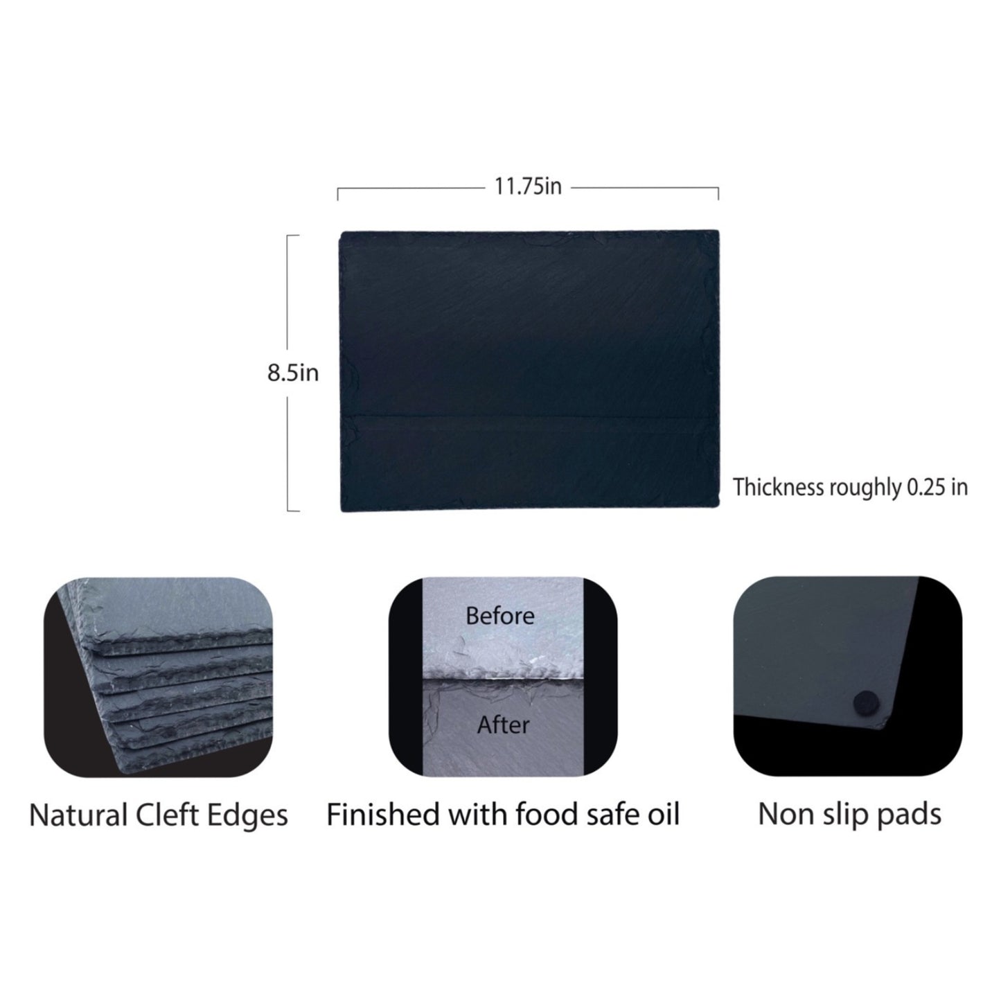 Sweet Home Family Premium Slate Serving Board – Made in the USA