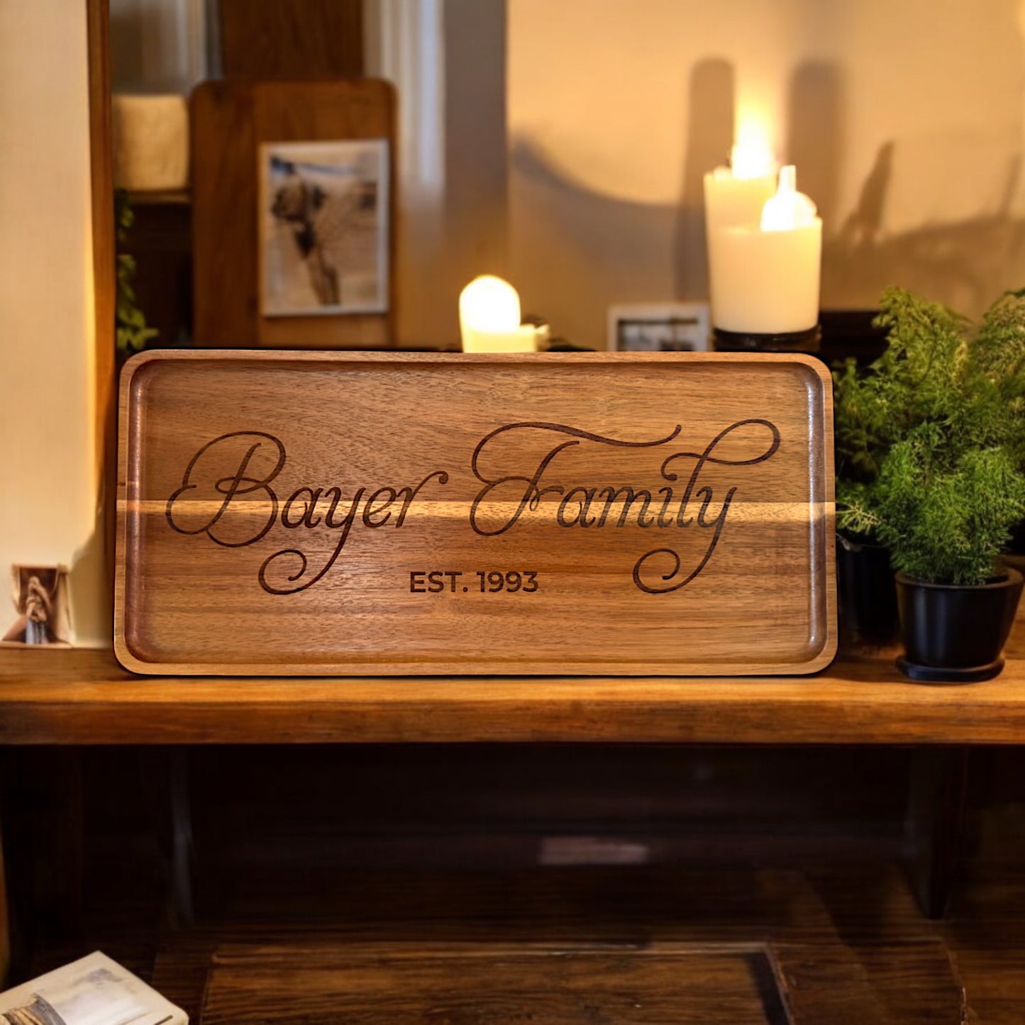 Legacy Family Name Wood Tray