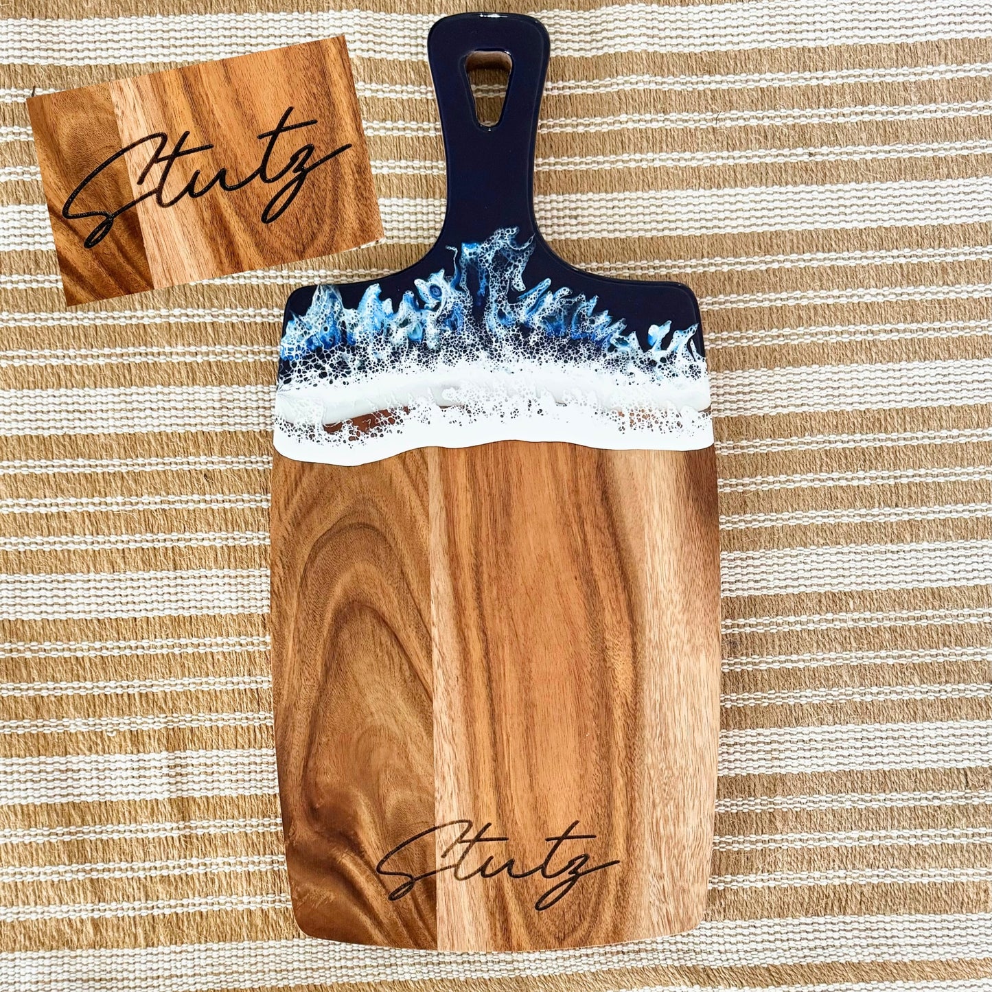 Personalized Handcrafted Resin Paddle Board – Stunning Serveware for Every Occasion